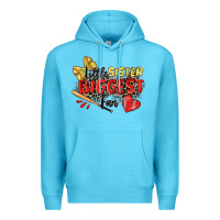 Ocean Blue little sister biggest fan softball Premium Hoodie - Zillion Design Studio