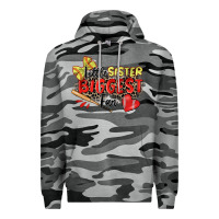 Slate Camo little sister biggest fan softball Premium Hoodie - Zillion Design Studio
