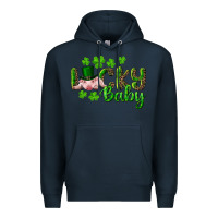 Navy Lucky Baby With Pig Premium Hoodie - RanaPortraitStore
