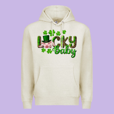 Lucky Baby With Pig Premium Hoodie Designed By Ranaportraitstore