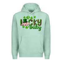 Seafoam Lucky Baby With Pig Premium Hoodie - RanaPortraitStore