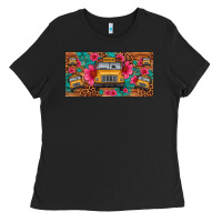 Black school bus leopard gemstone license plate Ladies Tee - Artiststas
