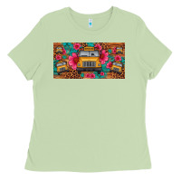 Matcha school bus leopard gemstone license plate Ladies Tee - Artiststas