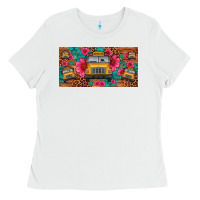 White school bus leopard gemstone license plate Ladies Tee - Artiststas