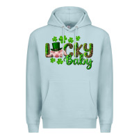 Blue Mist Lucky Baby With Pig Premium Hoodie - RanaPortraitStore