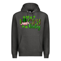 Charcoal Heather Lucky Baby With Pig Premium Hoodie - RanaPortraitStore