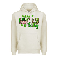 Oatmeal Heather Lucky Baby With Pig Premium Hoodie - RanaPortraitStore