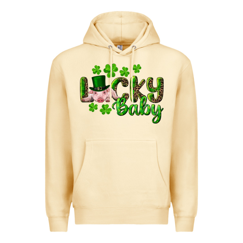 Lucky Baby With Pig Premium Hoodie by RanaPortraitStore | Teevron