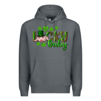 Rock Lucky Baby With Pig Premium Hoodie - RanaPortraitStore