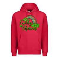 Cardinal Lucky charm rainbow and shamrocks Premium Hoodie - RanaPortraitStore