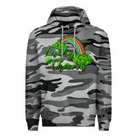 Slate Camo Lucky charm rainbow and shamrocks Premium Hoodie - RanaPortraitStore