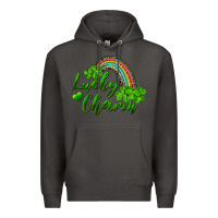Smoke Lucky charm rainbow and shamrocks Premium Hoodie - RanaPortraitStore