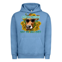 Pigment Pebble Blue not my pasture not my bullshit Urban Hoodie - texasbilliewilder