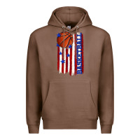 Chestnut basketball american flag Premium Hoodie - texasbilliewilder