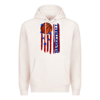 Pale Pink basketball american flag Premium Hoodie - texasbilliewilder