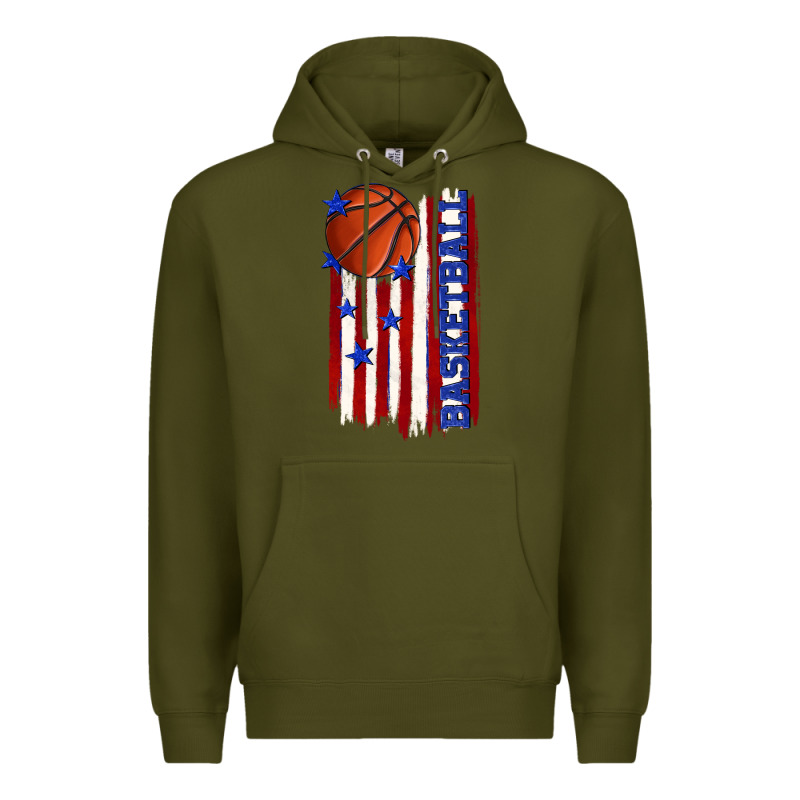 Basketball American Flag Premium Hoodie by texasbilliewilder | Teevron