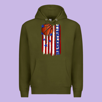 Basketball American Flag Premium Hoodie Designed By Texasbilliewilder