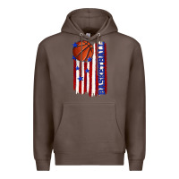 Coffee basketball american flag Premium Hoodie - texasbilliewilder