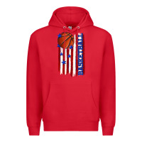 Red basketball american flag Premium Hoodie - texasbilliewilder