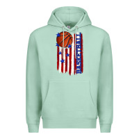 Seafoam basketball american flag Premium Hoodie - texasbilliewilder
