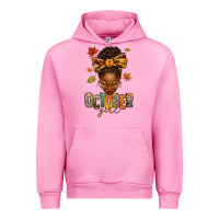 Fuchsia Pink october girl afro woman fall Urban Hoodie - texasbilliewilder