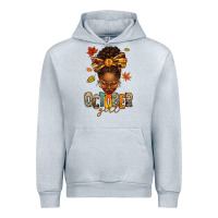 Heather Grey october girl afro woman fall Urban Hoodie - texasbilliewilder