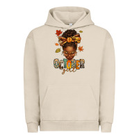Pigment French Oak october girl afro woman fall Urban Hoodie - texasbilliewilder