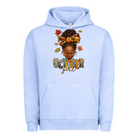 Pigment Grape Ice october girl afro woman fall Urban Hoodie - texasbilliewilder