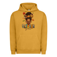 Pigment Peanut Butter october girl afro woman fall Urban Hoodie - texasbilliewilder