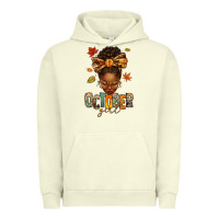 Pigment Pistachio october girl afro woman fall Urban Hoodie - texasbilliewilder