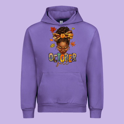 Urban Hoodie october girl afro woman fall