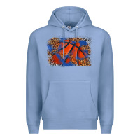 Colony Blue basketball background Premium Hoodie - texasbilliewilder