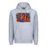 Heather Grey basketball background Premium Hoodie - texasbilliewilder