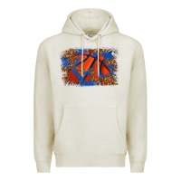 Oatmeal Heather basketball background Premium Hoodie - texasbilliewilder
