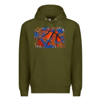 Army Green basketball background Premium Hoodie - texasbilliewilder