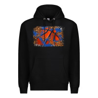 Black basketball background Premium Hoodie - texasbilliewilder