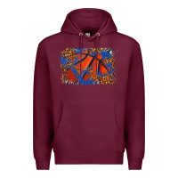 Burgundy basketball background Premium Hoodie - texasbilliewilder