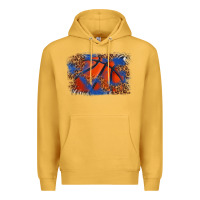 Mustard basketball background Premium Hoodie - texasbilliewilder