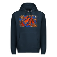 Navy basketball background Premium Hoodie - texasbilliewilder