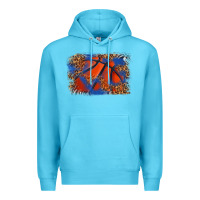 Ocean Blue basketball background Premium Hoodie - texasbilliewilder