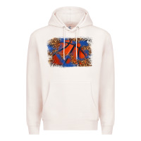 Pale Pink basketball background Premium Hoodie - texasbilliewilder