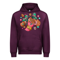 Mauve Wine pink christmas black girl sneakers Urban Hoodie - RanaPortraitStore
