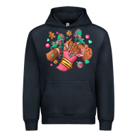 Navy pink christmas black girl sneakers Urban Hoodie - RanaPortraitStore