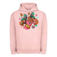 Pigment Salmon pink christmas black girl sneakers Urban Hoodie - RanaPortraitStore