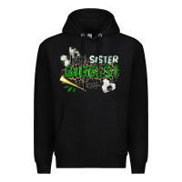 Black little sister biggest fan soccer Premium Hoodie - Zillion Design Studio