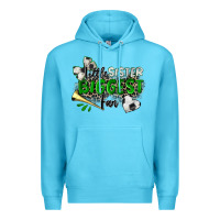 Ocean Blue little sister biggest fan soccer Premium Hoodie - Zillion Design Studio
