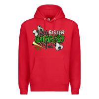 Red little sister biggest fan soccer Premium Hoodie - Zillion Design Studio