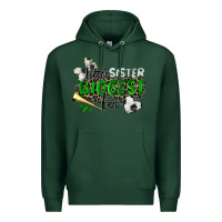 Sports Green little sister biggest fan soccer Premium Hoodie - Zillion Design Studio