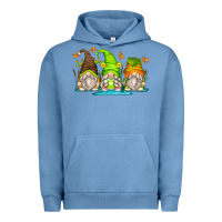 Pigment Pebble Blue frog gnomes Urban Hoodie - Zillion Design Studio