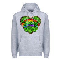 Lucky Heart With Leopard Premium Hoodie | Teevron